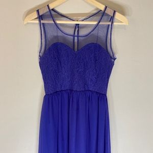 Cobalt Sweetheart Lace Dress